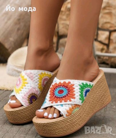 Елегантни, летни сандали на платформа, снимка 1 - Сандали - 46198106