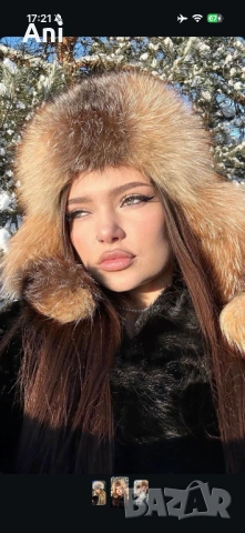 Дамска шапка от естествен косъм, снимка 3 - Шапки - 53839659