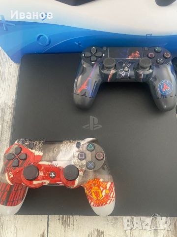 PS 4 slim, 500gb, 4 контролера, акаунт с 29 игри, снимка 2 - PlayStation конзоли - 46412840