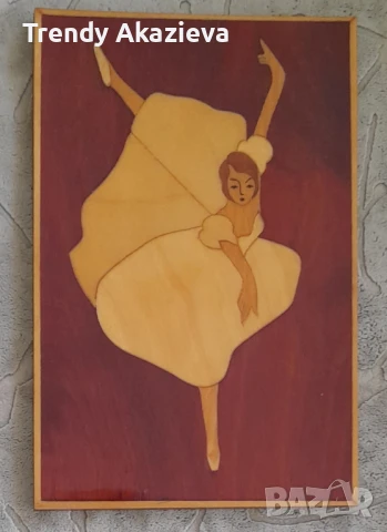 Руски дървен сувенир/пано-балет "Жизель", снимка 4 - Антикварни и старинни предмети - 50698380