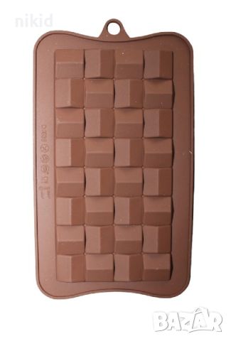 Шоколад шоколадов блок шоколадова плочка квадрати триъгълни покривчета силиконов молд форма фондан, снимка 1 - Форми - 40302117