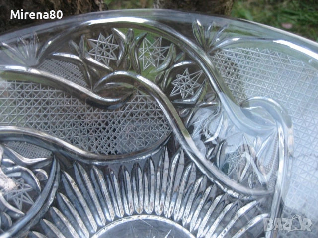 Българска кристална фруктиера, снимка 3 - Антикварни и старинни предмети - 51880122