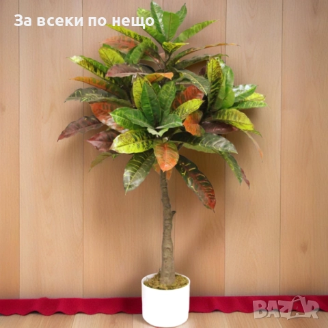 Изкуствено дърво, планински кротон, 100 см Код P1458, снимка 2 - Декорация за дома - 52318317