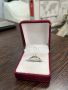 Годежен пръстен от бяло злато и брилянт, снимка 1 - Пръстени - 45826376