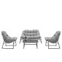 Градински ратанов сет 4 части 2бр. фотьола, диван и маса RS56, снимка 1 - Градински мебели, декорация  - 45352453