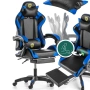 copy of Геймърски стол с регулируема височина, лумбална възглавница и метална основа, снимка 3