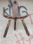 Трикрако дървено столче Много красива майсторска изработка ., снимка 3