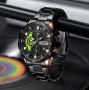 CURREN 8402 – BLACK GREEN — Мъжки спортно-елегантен часовник, снимка 2