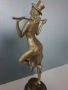 36см-3кг Gory статуетка/френска бронзова скулптура/Арт Нуво фигура кабаретна танцьорка, снимка 4