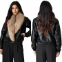 Дамско яке от изкуствена кожа с яка от изкуствена кожа, 5цвята , снимка 12