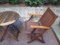 Градински мебели от тиково дърво- маса ,2бр. стол, снимка 3