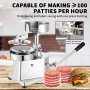 Професионална преса за бургер Commercial Burger Machine, 130mm, снимка 2