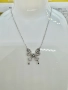 Сребърно колие с мойсанит (Диамант) 0.5 карата, снимка 1