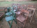 сгъваеми дървени градински столове- различни модели, за тераса и градина, снимка 1