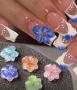 10 бр 3d малки цветя цветчета цветенца цвете декорация нокти маникюр акрил, снимка 2