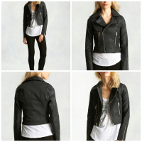 Дамско мото яке True Religion Moto Coated Womens Faux Leather Jacket, снимка 3 - Якета - 44954336