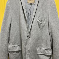 Мъжко сиво сако от трико – спортно-елегантно, снимка 1 - Сака - 45631968