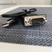 Кабел адаптор USB към RS232, 9 pin serial port, снимка 1 - Кабели и адаптери - 45155703