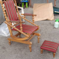 Стол люлеещ с табуретка, снимка 2 - Столове - 45059097