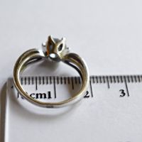 сребърен пръстен с камък, снимка 5 - Пръстени - 45288363