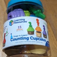 Комплект образователни играчки за малки деца 18+ месеца, 5 цветни кексчета, снимка 7 - Образователни игри - 45373306