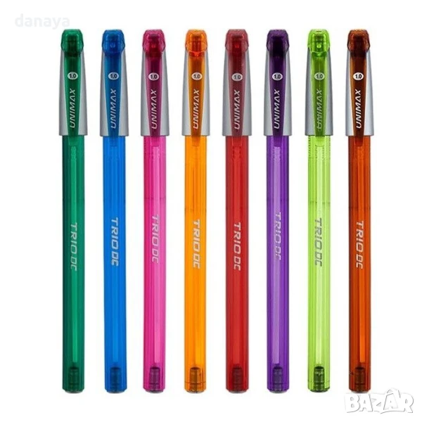 2363 Химикал с прозрачно цветно тяло Trio DC NEON, 1.0mm, син, снимка 1