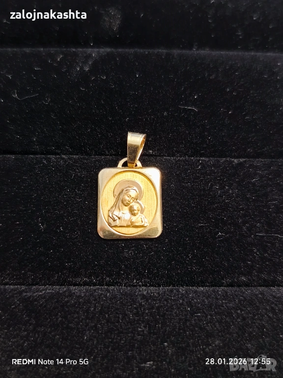Нова-Златна висулка  Икона-0,99гр 14к, снимка 1