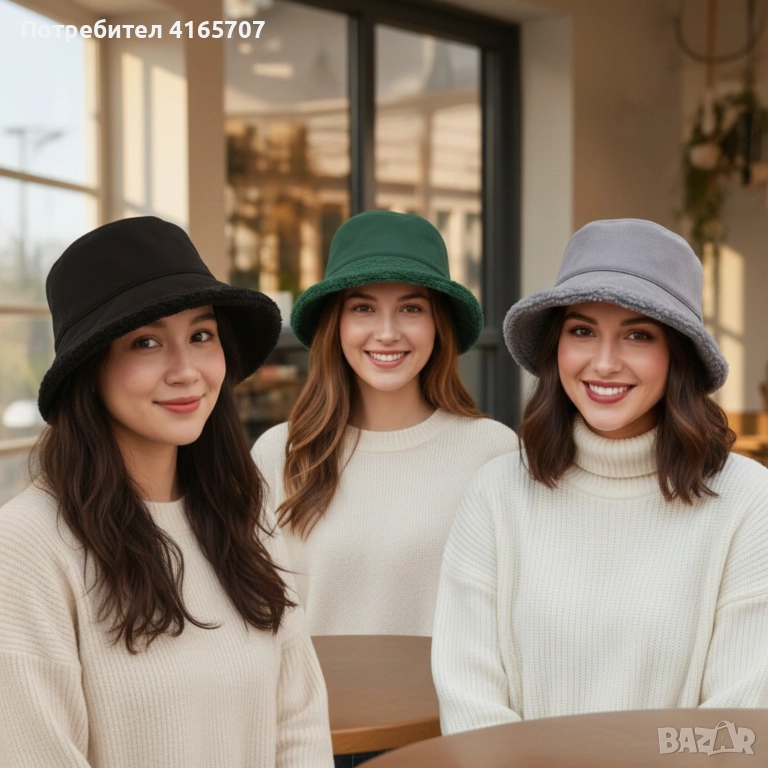 Зимна модна bucket шапка - Топлина, стил и комфорт всеки ден, снимка 1