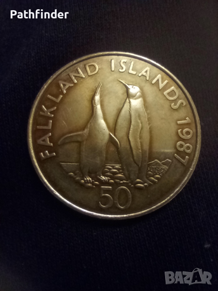 50 пенса 1987 Фолклендски острови Великобритания, снимка 1