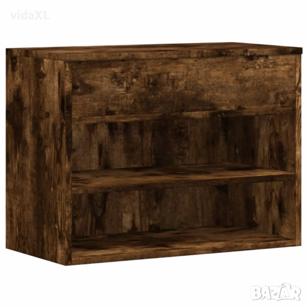 vidaXL Пейка за обувки, опушен дъб, 60x30x45 см, инженерно дърво（SKU:816050）, снимка 1