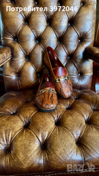 Мокасини от кожа на питон, снимка 1