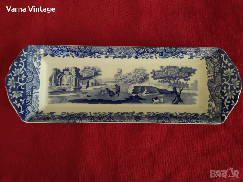 Колекционерска порцеланова чиния Blue Italian. Spode Англия., снимка 1