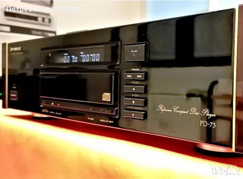 PIONEER PD-73 URUSHI CD PLAYER + REMOTE CONTROL LIKE NEW, снимка 1