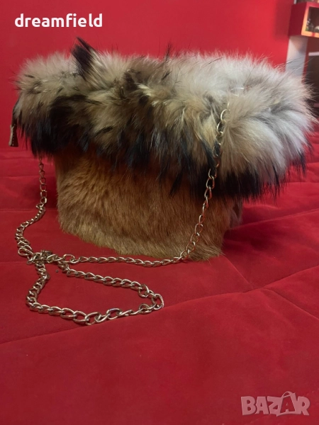 Чанта от 3 вида естествен косъм и кожа, снимка 1