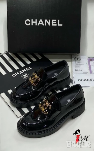 мокасини от естествена кожа chanel , снимка 1