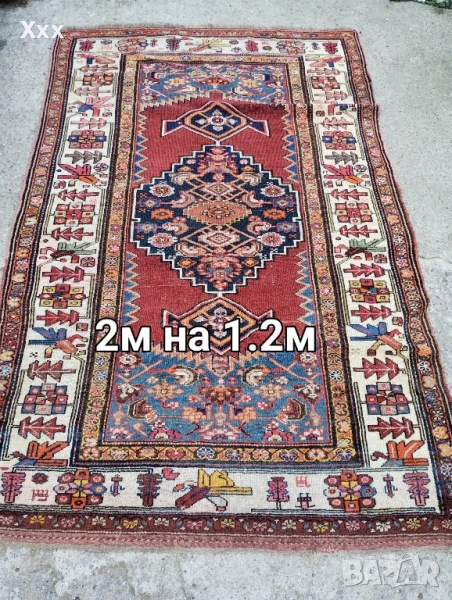 Ръчно тъкан вълнен Античен килим., снимка 1