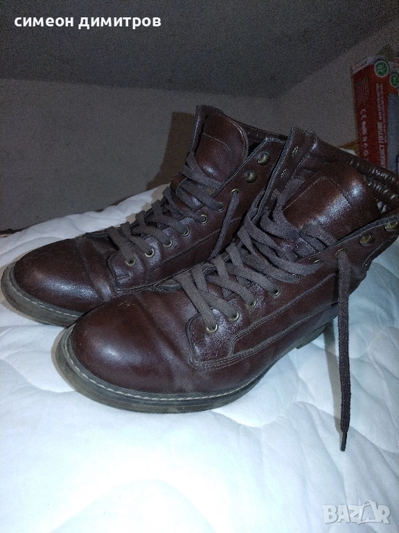 мъжки боти естествена кожа size 45, снимка 1