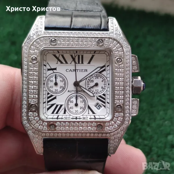 Мъжки луксозен часовник Cartier Santos 100, снимка 1