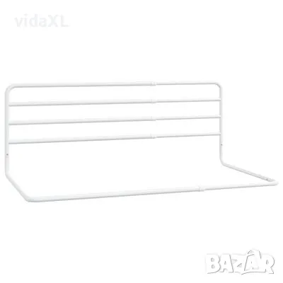 vidaXL Ограничител за детско легло, бял, (76-137)x55 см, желязо(SKU:10234), снимка 1