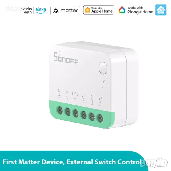 SONOFF MINIR4M Extreme Matter WiFi Интелигентен Превключвател, снимка 1