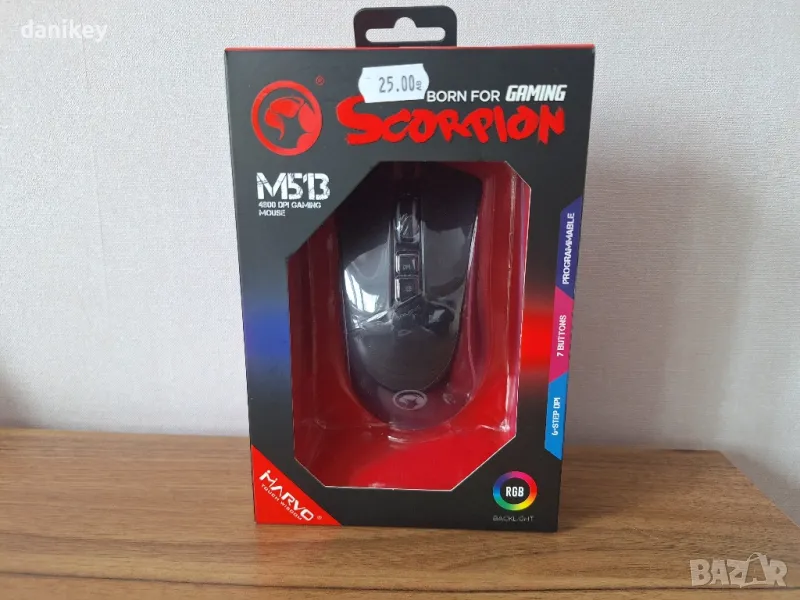 Светеща геймърскa мишка Scorpion M513, снимка 1