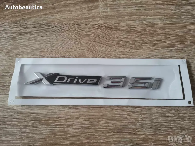 сребрист надпис BMW Xdrive 35i, снимка 1