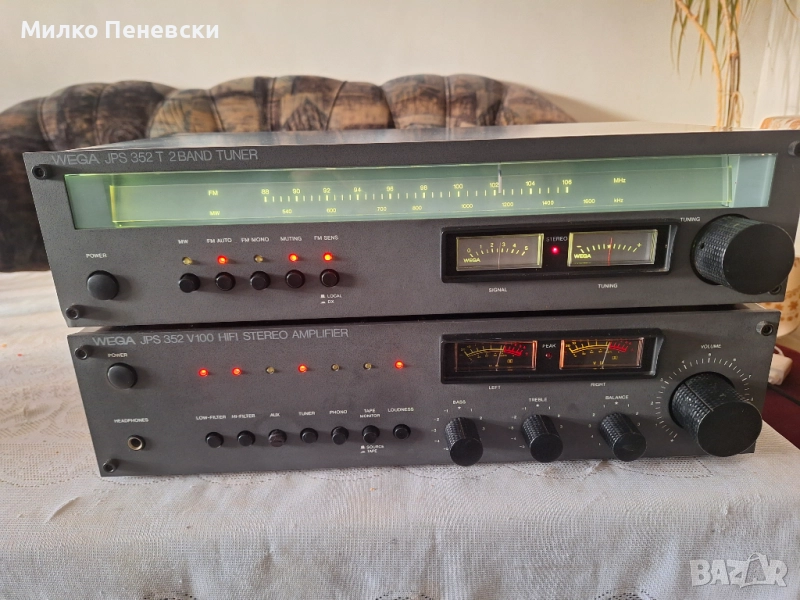 WEGA JPS 352 V100 HIFI VINTAGE STEREO AMPLIFIER WEGA JPS 352 T HI FI VINTAGE STEREO TUNER  , снимка 1