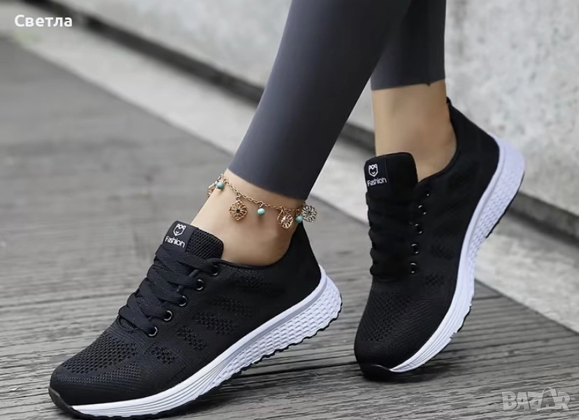 Маратонки/обувки Нови Стилни ежедневни, черни.Унисекс. Дължина на стъпалото: 26,5cm, € 12, снимка 1