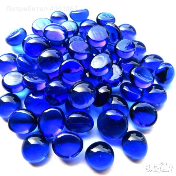 стъклени тъмно сини перли, снимка 1