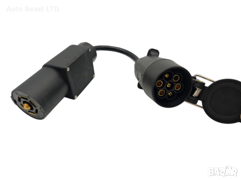 Адаптер преходник (букса) за ремарке от USA 7 пина към EU 7 пина стандарт А153, снимка 1