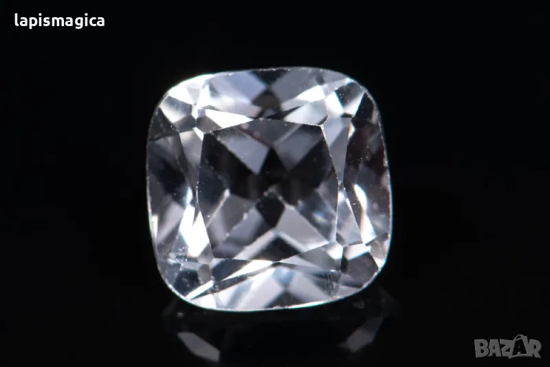 Бял топаз 1.86ct 7mm cushion шлифовка #1, снимка 1