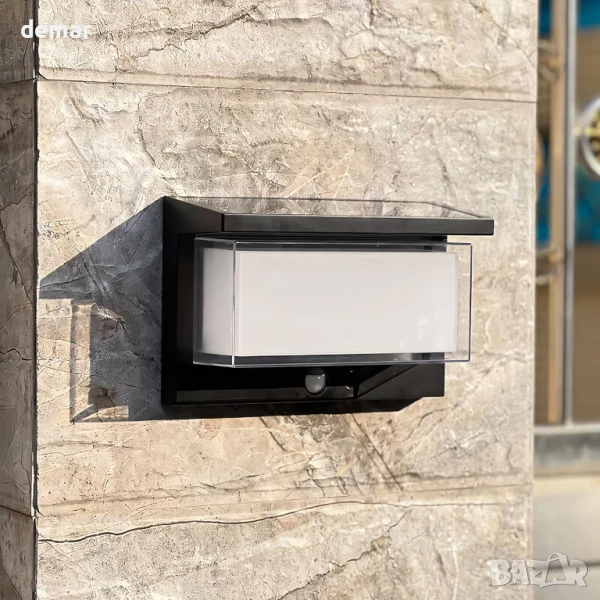 Gonengo Външна соларна лампа, 4 режима, сензор за движение, IP65, снимка 1