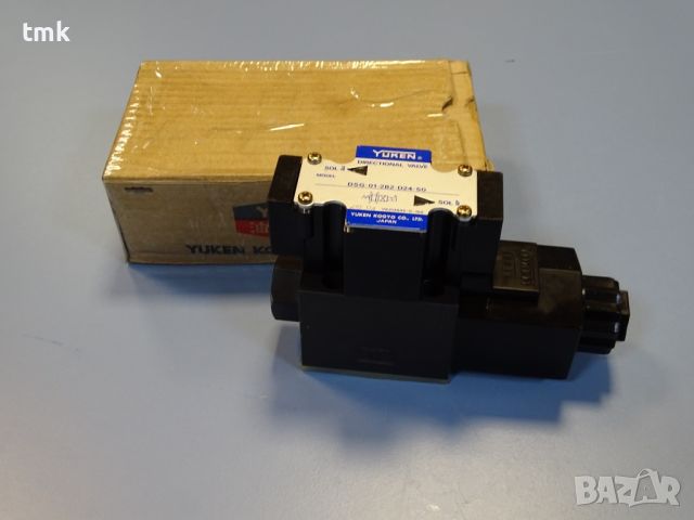 Хидравличен разпределител YUKEN DSG-01-2B2-D24-50 solenoid operated directional valve 24VDC, снимка 1 - Резервни части за машини - 45238586