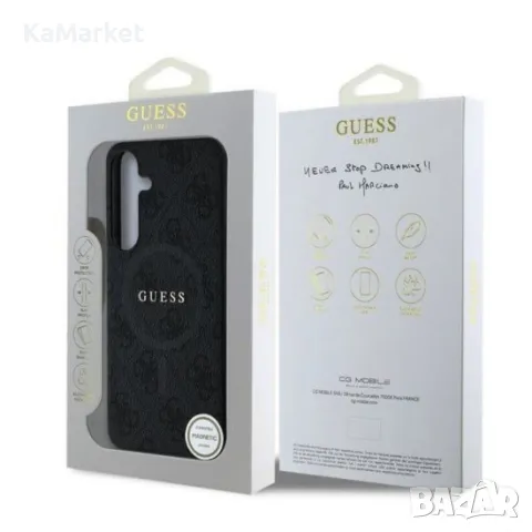 Оригинален кейс Guess 4G Ring Classic Logo MagSafe, За Samsung Galaxy S25, Черен, снимка 6 - Калъфи, кейсове - 48906779